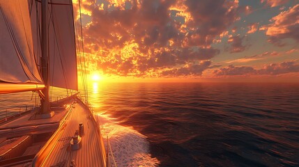 Sailing adventure at sunset ocean view photography calm waters
