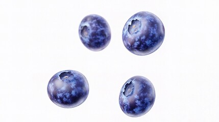Obraz premium Fresh Blueberries Isolated on White Background for Healthy Eating