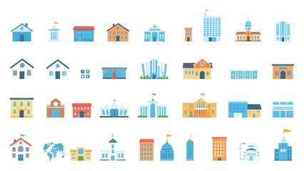 A Versatile Building Icon Collection Design Guide