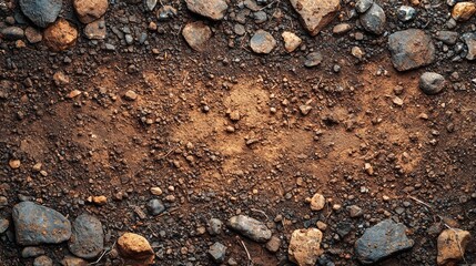 Dry, red dirt road path, rocks, outdoor texture. Use background