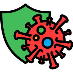 Fototapeta premium Shield lineal color icon