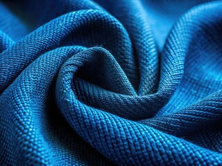 Fototapeta premium Organic Cotton Fabric Texture Close-up, Blue Tones, Conceptual Photography