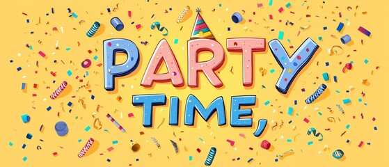 Naklejka premium Colorful Party Time!