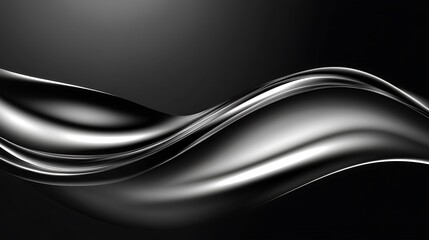 Fototapeta premium Abstract Black and White Wavy Design