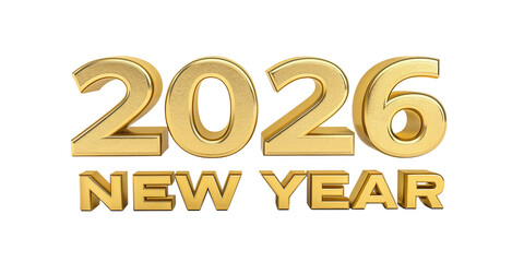 Happy New Year 2026 3d rendering Text Effect banner or poster card design