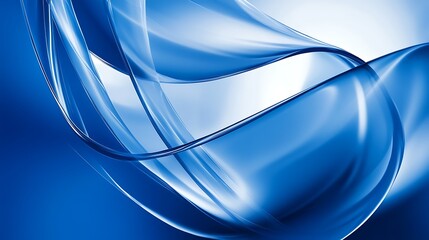 Naklejka premium Abstract Blue Swirling Liquid Design Artwork