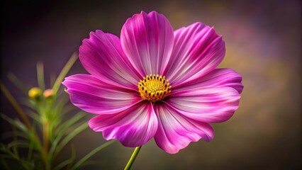 Fototapeta premium Pink Cosmos Flower Panoramic Background, Floral Photography