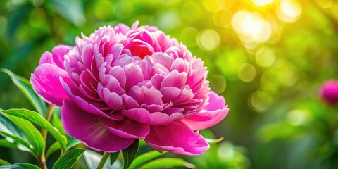 Fototapeta premium Pink Peony Portrait - Elegant Floral Photography