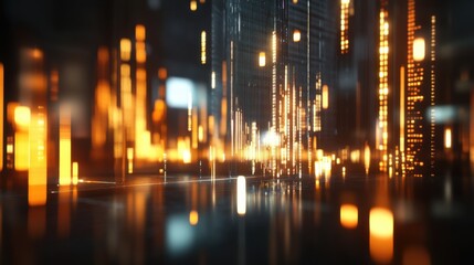 Fototapeta premium Digital Display Board Featuring Price Index in a High-Tech Office Setting with a Medium Focus and Neutral Lighting for Modern Business Environments