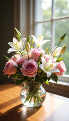 Rose and Lily Floral Arrangement