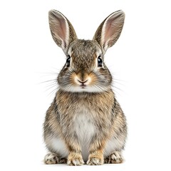 Obraz premium Cute bunny rabbit, studio shot, white background, pet animal
