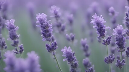 Obraz premium Close up of a bunch of lavender flowers generative Ai