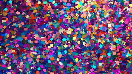 Colorful confetti falling in celebration, vibrant party scene with festive atmosphere
