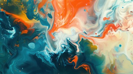 a captivating and ethereal abstract painting with fantastical elements, No discernible objects, white space in the center of the page for text