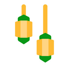 decoration lanterns flat style