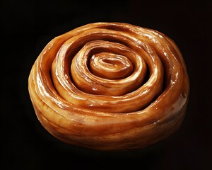 Fototapeta premium Glazed Cinnamon Roll