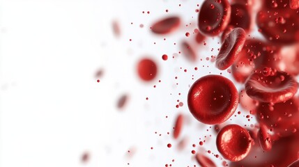 A vibrant depiction of red blood cells in motion, showcasing their significance in circulation and health.