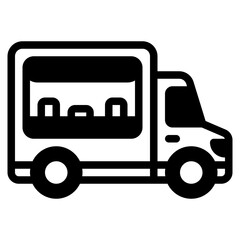 Simple Black Food Truck Icon