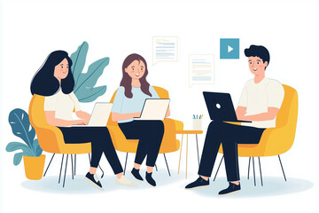 Diverse Multiethnic Business Team Collaborating for Success in a Modern Workplace Strategy Meeting