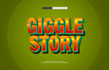 giggle story editable text effect with a comic and kids text style