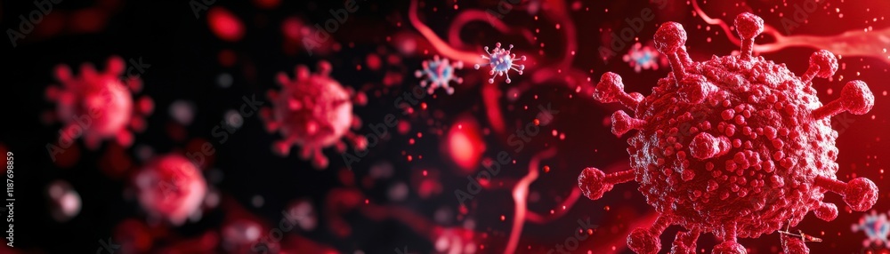 Poster close up view of a vibrant red liquid substance in a clear container on a white background