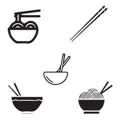 Chopsticks day vector design icon symbol set,Cuisine,Food,Chinese,Dining,Disposable icon symbol