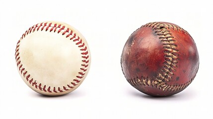 Isolated Baseball on White Background with Clipping Path for Use