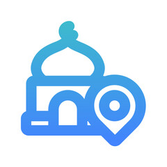 Fototapeta premium mosque bold gradient style