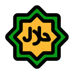 halal sign fill color style