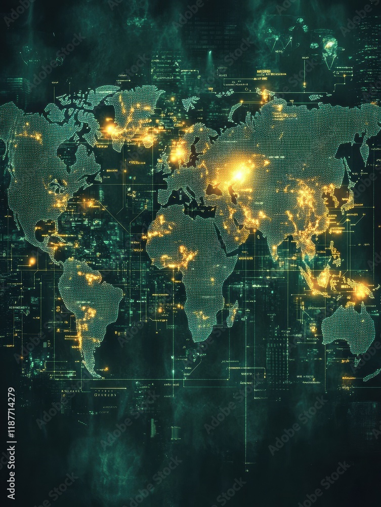 Aufkleber viral spread zones highlighted on a world map showing global health impacts and regions affected by 