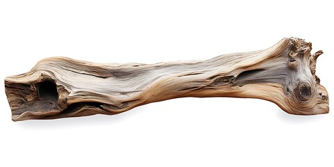 Fototapeta premium driftwood log isolated on white or transparent png