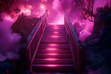 A glowing bridge of light crossing a digital void symbolizing trust. An abstract representation of understanding