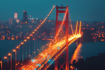 A glowing bridge of light crossing a digital void symbolizing trust. An abstract representation of understanding