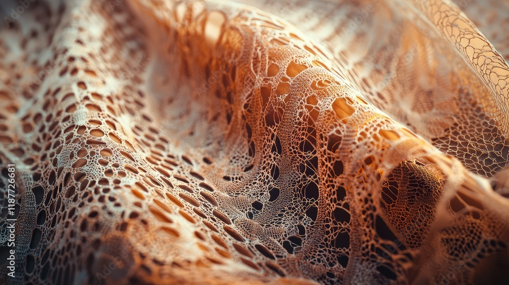 Poster delicate lace texture with intricate patterns and soft lighting