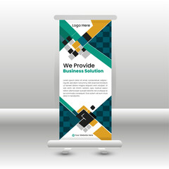
Business agency Corporate roll up banner design or pull up banner template and stand design, advertisement, flyer design, display vector illustration.
