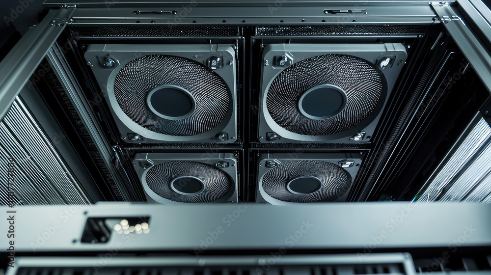 Poster high-tech cooling system in data center for efficient performance