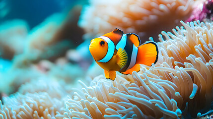 Photo - Vibrant Clownfish in Coral Reef Ecosystem