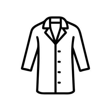recommend clip art: Lab coat outline icon for science education
