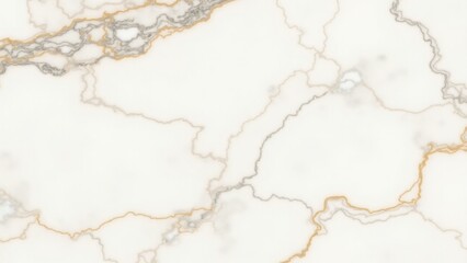 A polished marble floor with rich veins of white, gray, and gold, creating a luxurious, elegant appearance. The veins flow organically, adding depth and sophistication to the design.