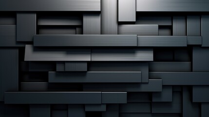 Abstract Dark Grey Geometric Blocks Pattern Background Design Texture Image