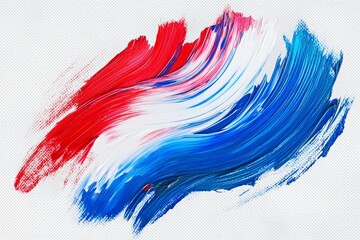 Abstract red, white, blue paint strokes. (1)