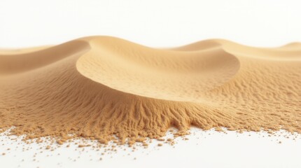Desert Sand With Dunes Isolated On White, Top View