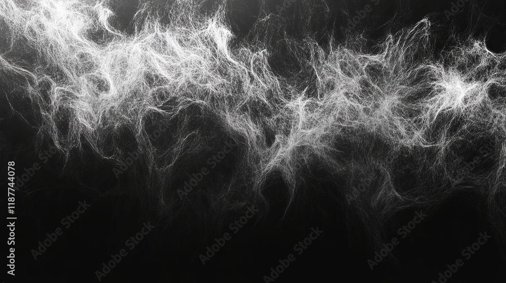 Aufkleber abstract white smoke on black background creating mystical and ethereal patterns