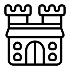 Castle Palace Line Icon