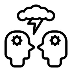 Conflict Management Line Icon