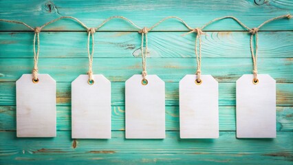 Blank White Tags for Labeling and Crafting - Perfect for Food Photography and Creative Projects