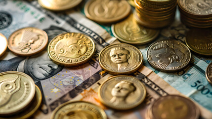close-up of Indian currency
