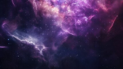 a cosmic galaxy abstract with swirling stars and colorful nebula clouds, No objects, white space in the center of the page for text