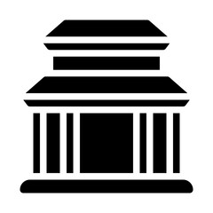 Japanese Temple Solid Icon