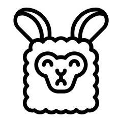 Llama Line Icon